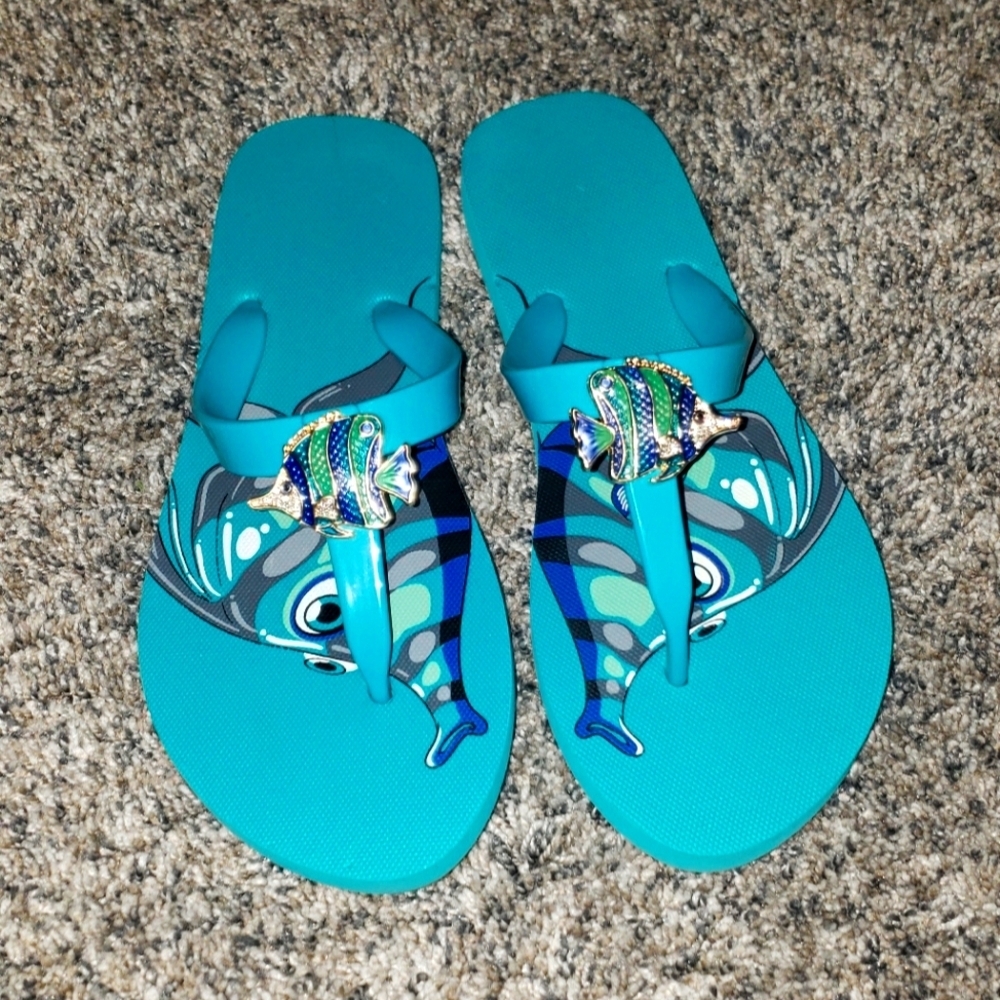 Aloha Island| Fish Embellished Sandals